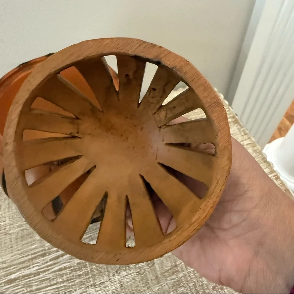 Brown Lantern Shaped Jar with Lid, UGC